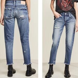 MOUSSY Rare Japanese Vintage Kelley Distressed Mid Rise Tapered Jeans Size 27